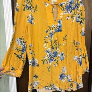 Floral Yellow Women's Top